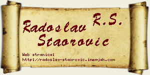 Radoslav Staorović vizit kartica
